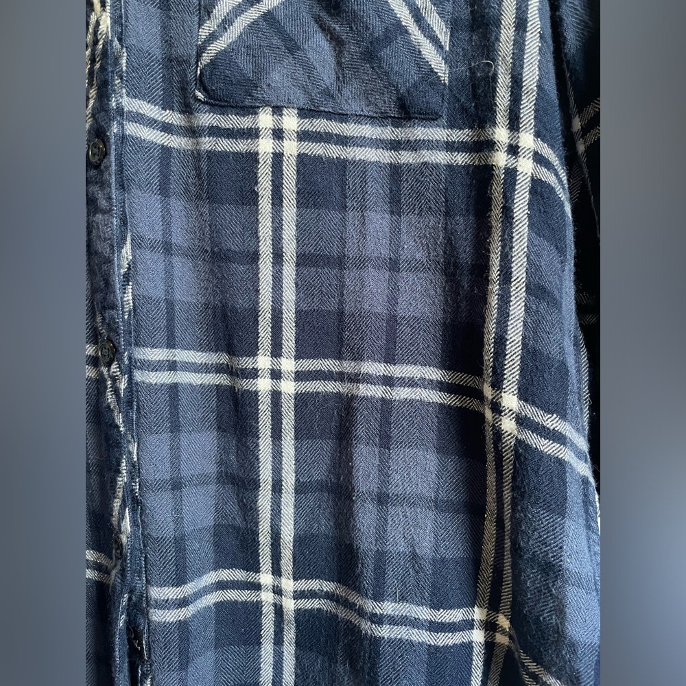 Rails Button Down Plaid Top With Metallic Thread … - image 2